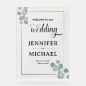 手エレガント絵を描ユカリ結婚歓迎 アクリルサイン (正面)