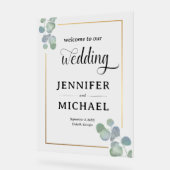 手エレガント絵を描ユカリ結婚歓迎 アクリルサイン (傾斜)