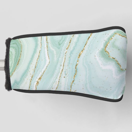 手エレガント絵を描液体の大理石デザイン ゴルフヘッドカバー (正面)