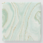 手エレガント絵を描液体の大理石デザイン ストーンコースター (正面)