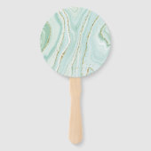 手エレガント絵を描液体の大理石デザイン ハンドファン (正面)