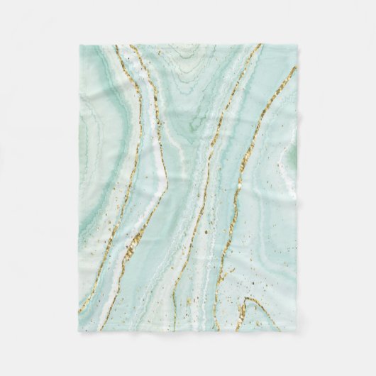 手エレガント絵を描液体の大理石デザイン フリースブランケット (正面)