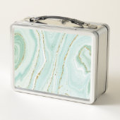 手エレガント絵を描液体の大理石デザイン メタルランチボックス (裏面)