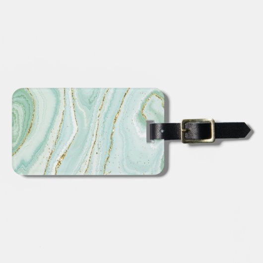 手エレガント絵を描液体の大理石デザイン ラゲッジタグ (正面横)