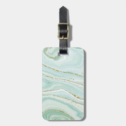 手エレガント絵を描液体の大理石デザイン ラゲッジタグ (正面縦)