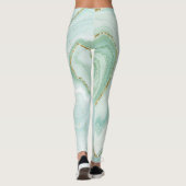 手エレガント絵を描液体の大理石デザイン レギンス (裏面)