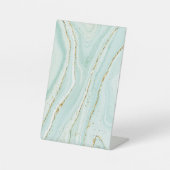 手エレガント絵を描液体の大理石デザイン 台座サイン (正面)