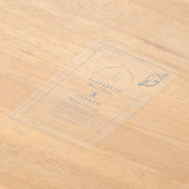 手エレガント航海の引き結婚の アクリル招待状 (レイダウン)