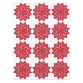 手エレガント赤と白引きポインセチア テーブルクロス (正面)