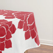 手エレガント赤と白引きポインセチア テーブルクロス (インサイチュ)