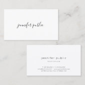 手エレガント跡プロフェッショナルシンプルテンプレート 名刺 (正面/裏面)