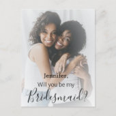 手エレガント跡モダンの消えた写真花嫁 インビテーションポストカード (正面)