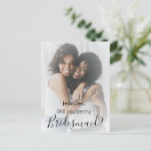 手エレガント跡モダンの消えた写真花嫁 インビテーションポストカード (スタンド正面)