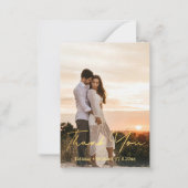 手エレガント跡結婚2枚の写真感謝してい2 ノートカード (正面)