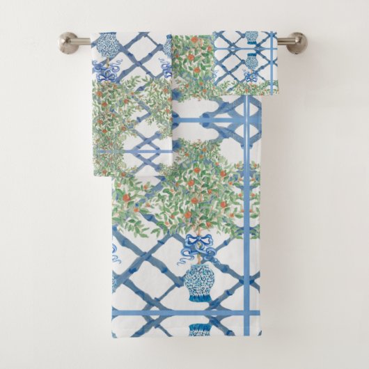 手オレン絵を描ジの木トピアリージンジャージャールジャー バスタオルセット (インサイチュ)