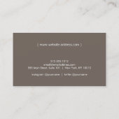 手オーガニックで書するブロガーの名刺 名刺 (裏面)