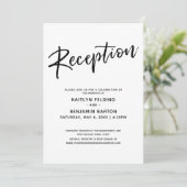 手カジュアルモダン跡シンプル式レセプション 招待状 (スタンド正面)