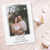 手カジュアル引きフォトシンプルシッお洒落クボウ セーブザデート