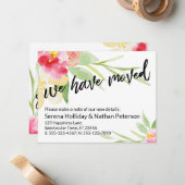 手カジュアル我々は水の色の花カードを移動した ノートカード (正面/裏面インサイチュ)