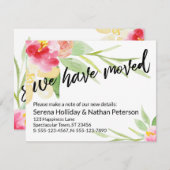 手カジュアル我々は水の色の花カードを移動した ノートカード (正面/裏面)