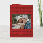 手カジュアル文字のスクリプトMerry Christmas写真 シーズンカード (裏面)