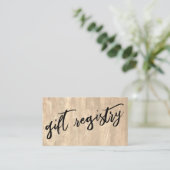 手カジュアル跡素朴木製ギフト簿 エンクロージャーカード (スタンド正面)