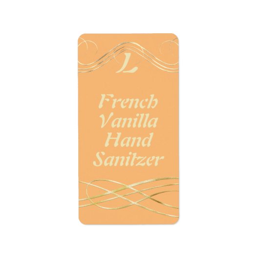 手カスタマイズパーソナライズされた型Sanitzerラベル ラベル (正面)