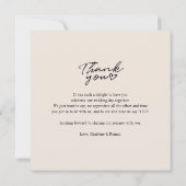手カスタムで書いた結婚写真 サンキューカード (裏面)