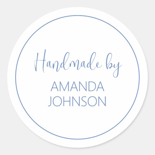 手カスタム作りブルー ラウンドシール (正面)