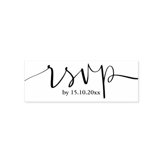 手カスタム手書き自己RSVPロゴスタンプ セルフインキングスタンプ (デザイン)