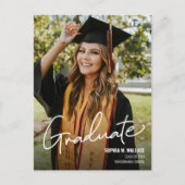 手カスタム打ち写真高校卒業 案内ポストカード (正面)