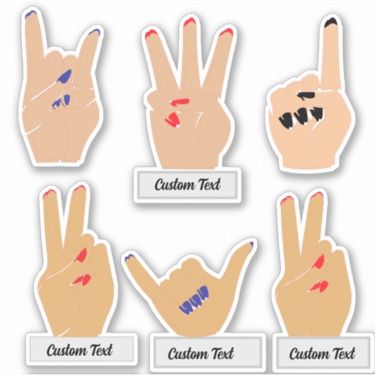 手カスタム指シール シール (正面)