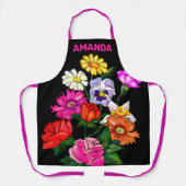 手カスタム描き可愛いフローラの名絵画前プリント エプロン (正面)