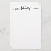 手カスタム文字の結婚文房具紙 便箋 (正面/裏面)