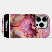 手カラフルの絵を描ハートデザインのカスタマイズ Case-Mate iPhoneケース (裏面 (横))