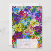 手カラフルの色彩の鮮やかフローラ結婚式招待状 招待状 (裏面)