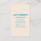 手カラフルファンキー引き書レトロフローラ 名刺 (裏面)