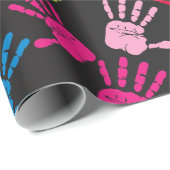 手カラフルプリントパターン ラッピングペーパー (ロールコーナー)