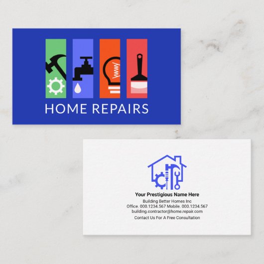 手カラフル利具層 名刺 (正面/裏面)