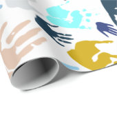 手カラフル刷 ラッピングペーパー (ロールコーナー)