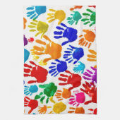 手カラフル印刷 キッチンタオル (縦)