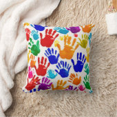 手カラフル印刷 クッション (ブランケット)