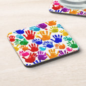 手カラフル印刷 コースター (左側)