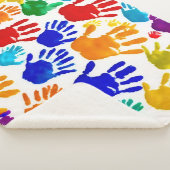 手カラフル印刷 シェルパブランケット (3/4)