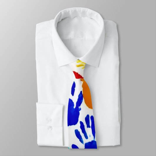 手カラフル印刷 ネクタイ (タイ)
