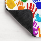 手カラフル印刷 マウスパッド (コーナー)