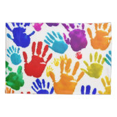 手カラフル印刷 枕カバー (裏面)