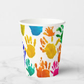 手カラフル印刷 紙コップ (右)