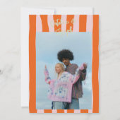 手カラフル図解入りの、写真付きの引き写真結婚の セーブザデート (裏面)