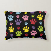 手カラフル型、前柄、前版画、犬の前足 アクセントクッション (正面)